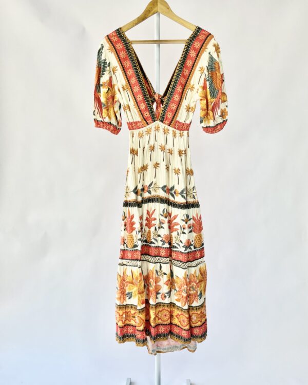 Vestido colorido recortado com lurex FARM - P *nunca usado* - VENDIDO SISTEMA OTTO