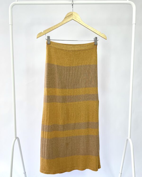 Saia transpassada laranja e marrom com fios de lurex ANIMALE - M - VENDIDO SISTEMA OTO