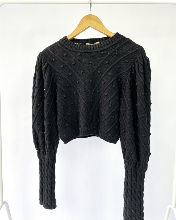 Croped preto tricot DOCE DE COCO  - P