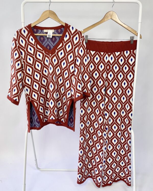 Conjunto tricot terracota calça e blusa MISSINCLOF - M