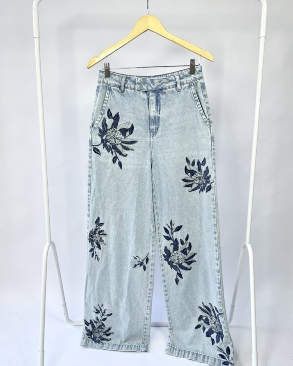 Wid leg jeans clara bordados DIMY - 36 - VENDIDO SIST OTO