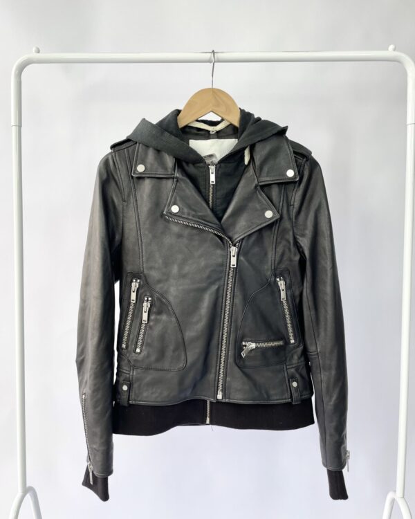 Jaqueta de couro preta DOMA - P - VENDIDO SISTEMA OTO