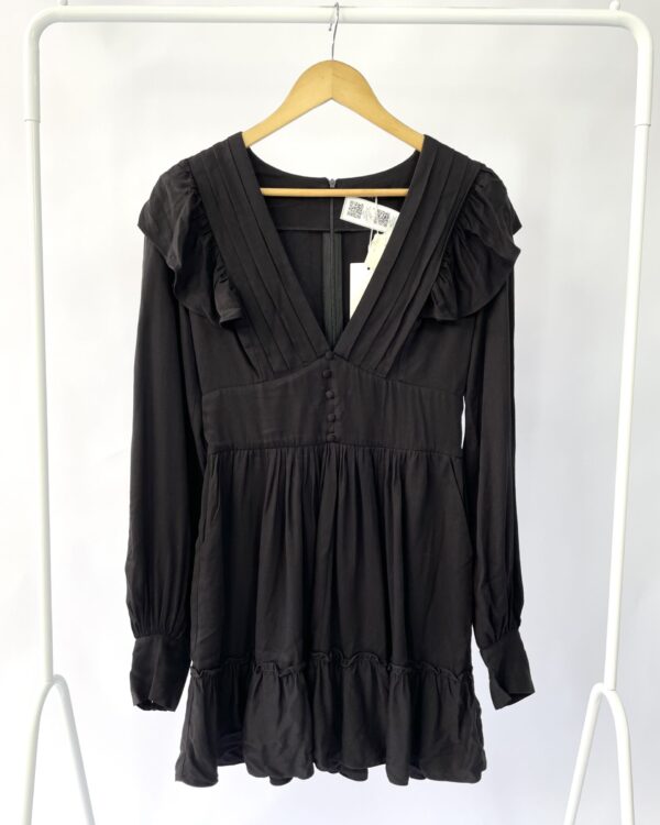 Vestido preto com manga bufnate AGATHA - 38 *nunca usado* vendido sistema oto