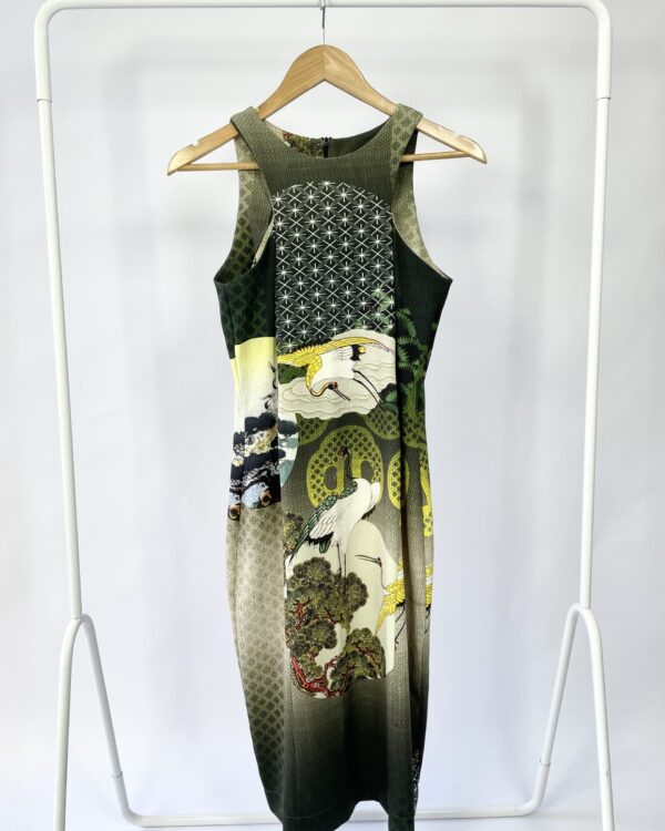 Vestido midi verde com estamp LENNY NIEMEYER - P - VENDIDO SISTEMA OTO