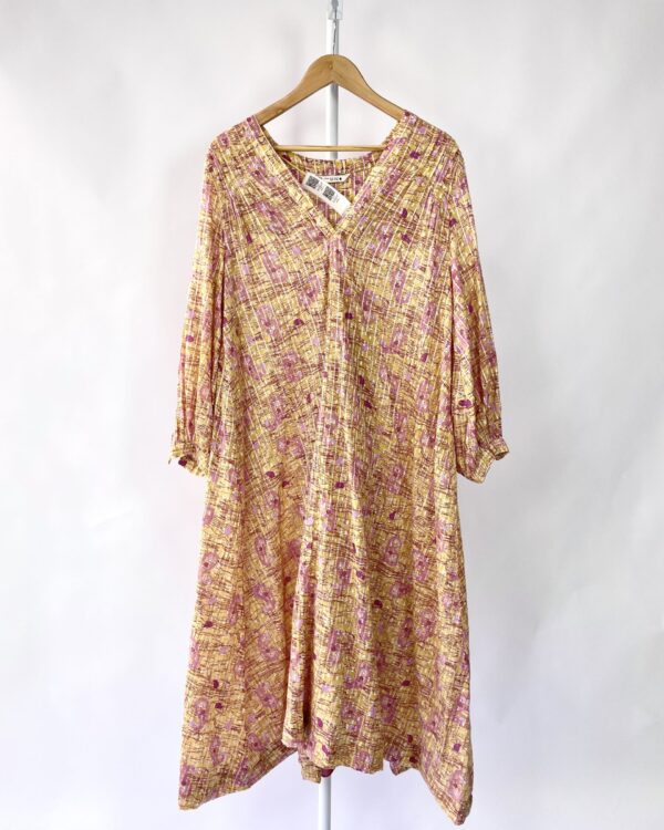 Vestido bege e rosa  com textura ZARA - PP - VENDIDO SISTEMA OTO