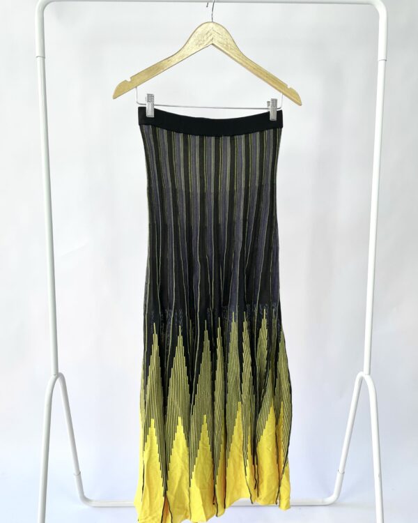 Saia preta e amarela tricot PAOLA - P - VENDIDO SISTEMA OTTO