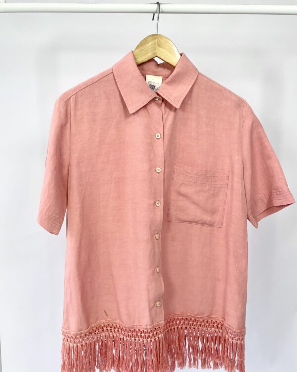 Blusa rosa com franjas CACHE  - P