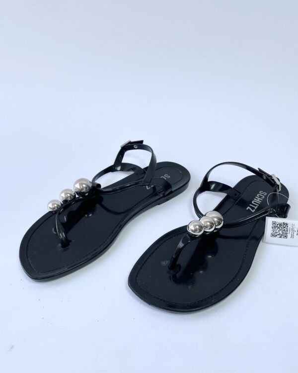 Rasteira preta com detalhes SCHUTZ -  37 - VENDIDO SISTEMA OTO