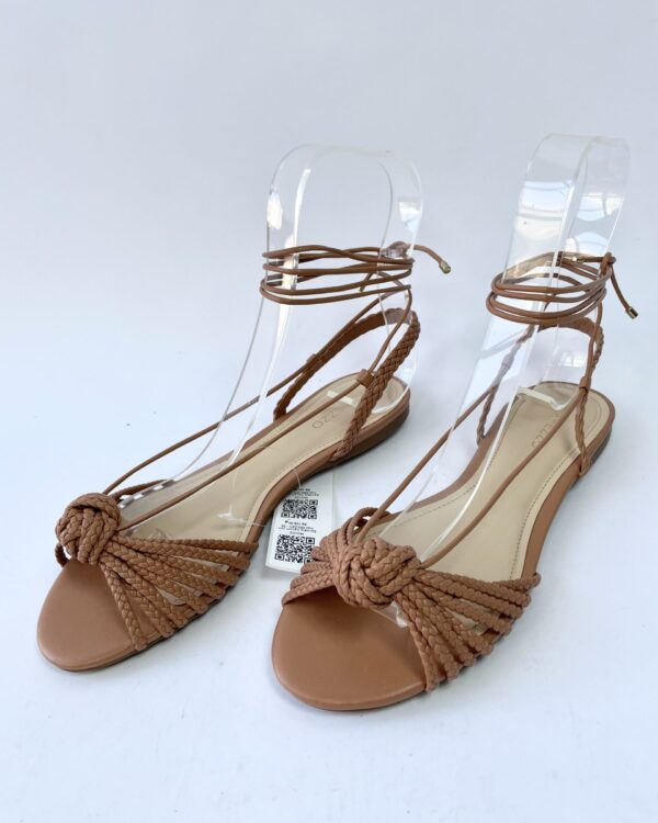 Sandália marrom com tiras AREZZO - 36 - VENDIDO SISTEMA OTO