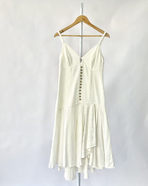 Vestido midi branco - P - VENDIDO SISTEMA OTO