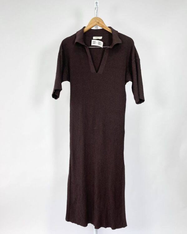 Vestido midi de tricot marrom ANSELMI - PP - VENDIDO SISTEMA OTO