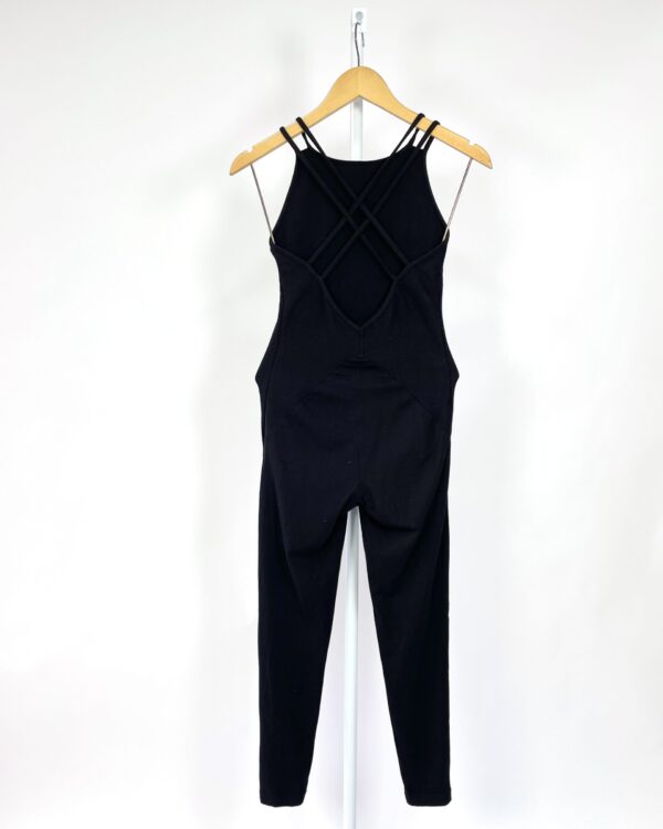 Macacão preto de malha YOGINI - P