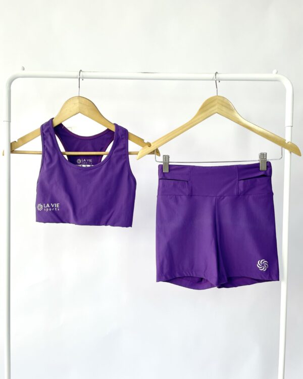 Conjunto short e top roxo LA VIE SPORTS - P