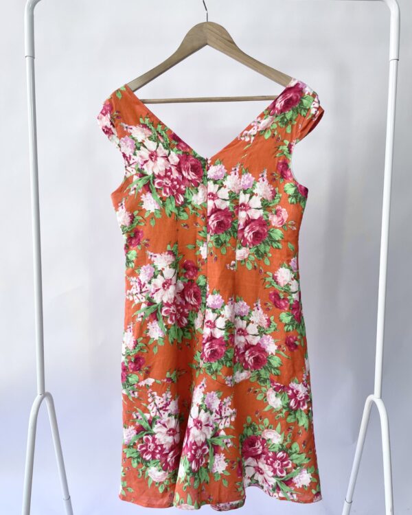Vestido curto laranja com estamp LE LIS BLANC - 40 VENDIDO SISTEMA OTO