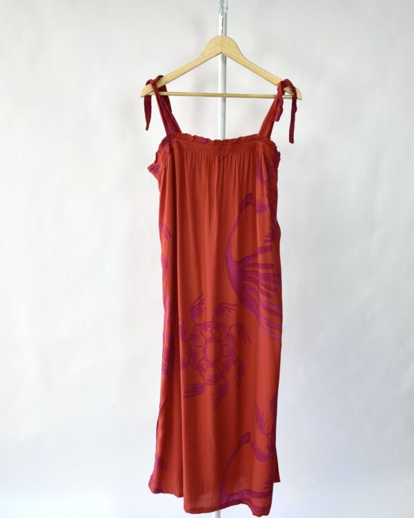 Vestido laranja e rosa GIO - G