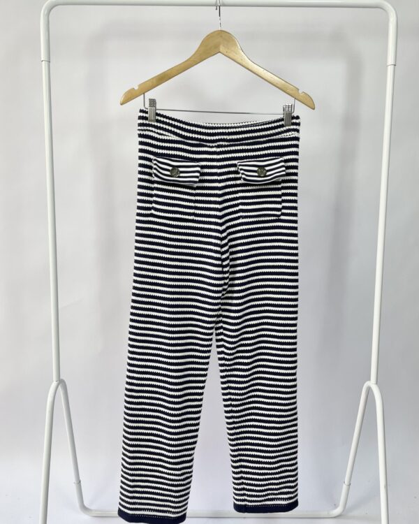 Calça de tricot azul e branca GAITEE - G *nunca usado* - VENDIDO SISTEMA OTO