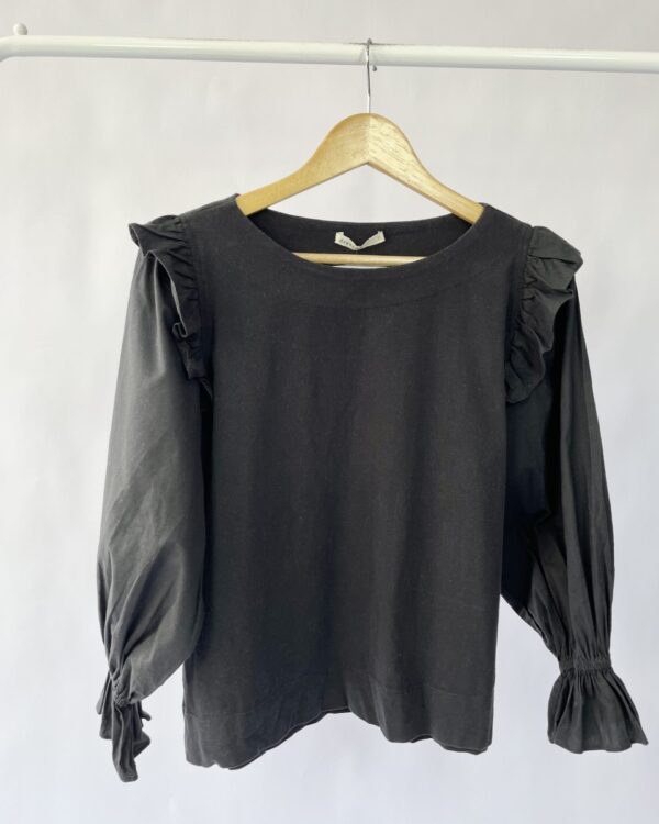 Blusa preta com detalhes DRESS TO - P
