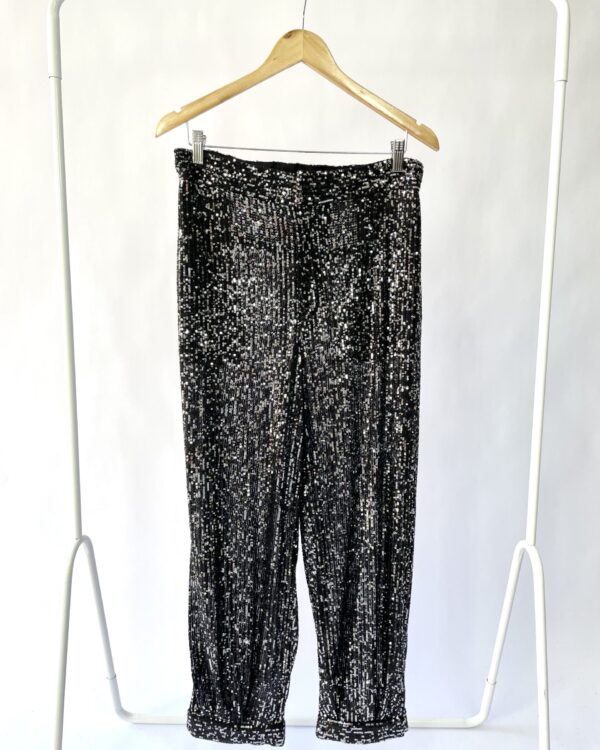 Calça paete preta ZARA - GG