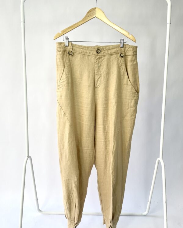 Calça linho bege ANIMALE - 44 - VENDIDO SISTEMA OTTO