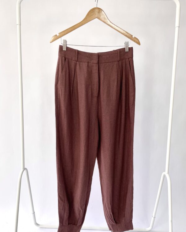 Calça linho marrom NV - 38 - VENDIDO SISTEMA OTO