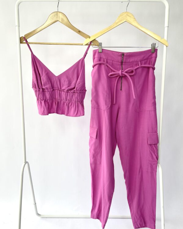 Conjunto calça e top fucsia MARIA FILÓ - P