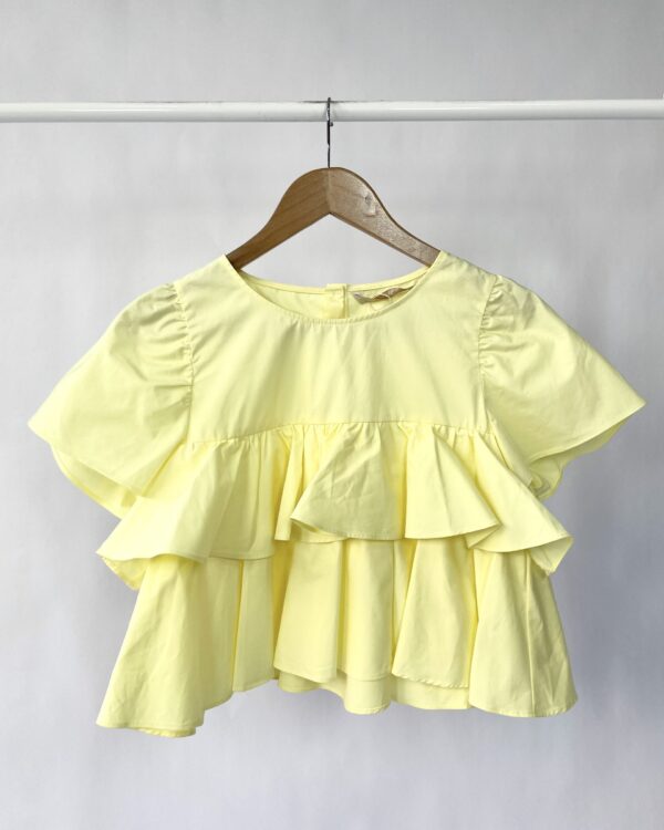 Bata amarela algodão ZARA - M - VENDIDO SISTEMA OTTO