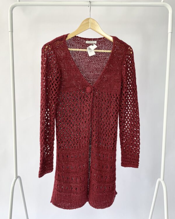 Cardiga tricot bordo CHARMING - P - VENDIDO SISTEMA OTTO