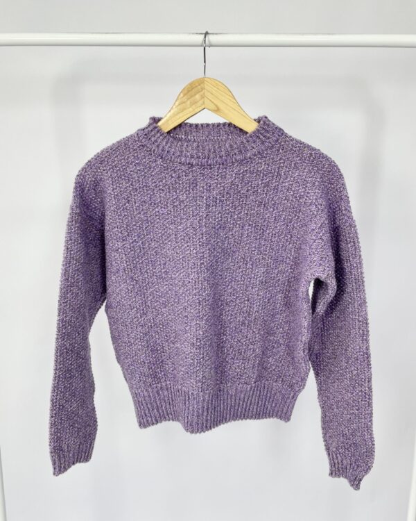 Casaco tricot lilas com fios de lurex MARIA FILO - P - VENDIDO SISTEMA OTO