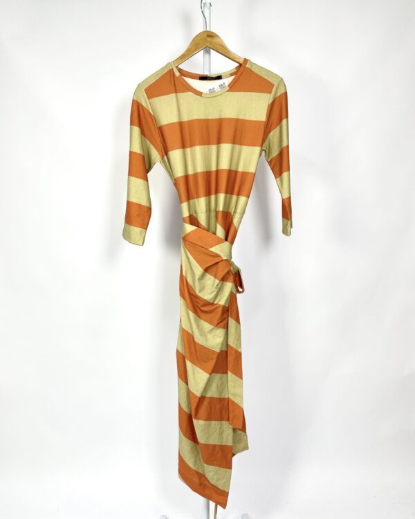 Vestido bege e laranja listrado ANIMALE - P - VENDIDO SISTEMA OTTO