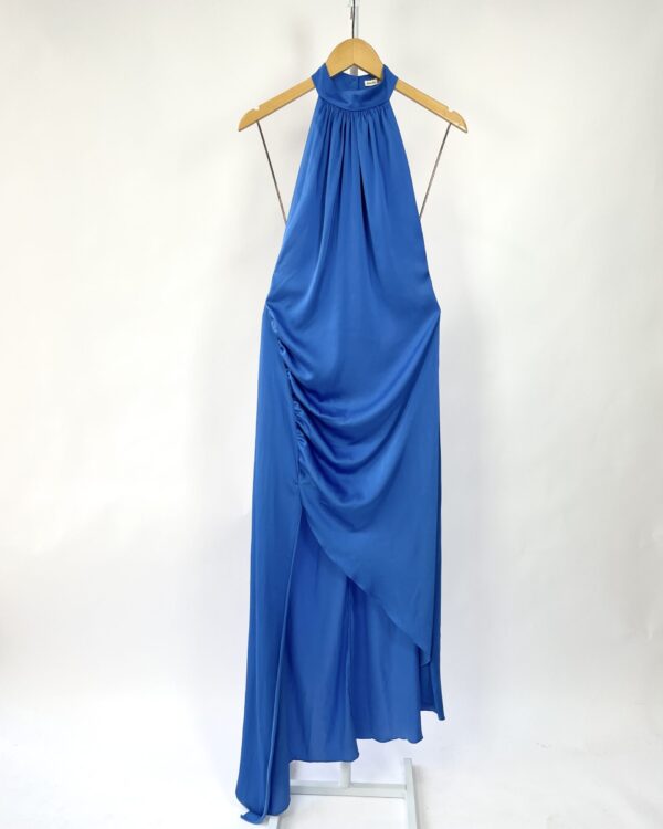 Vestido azul acetinado DRESS TO - P - VENDIDO SISTEMA OTO