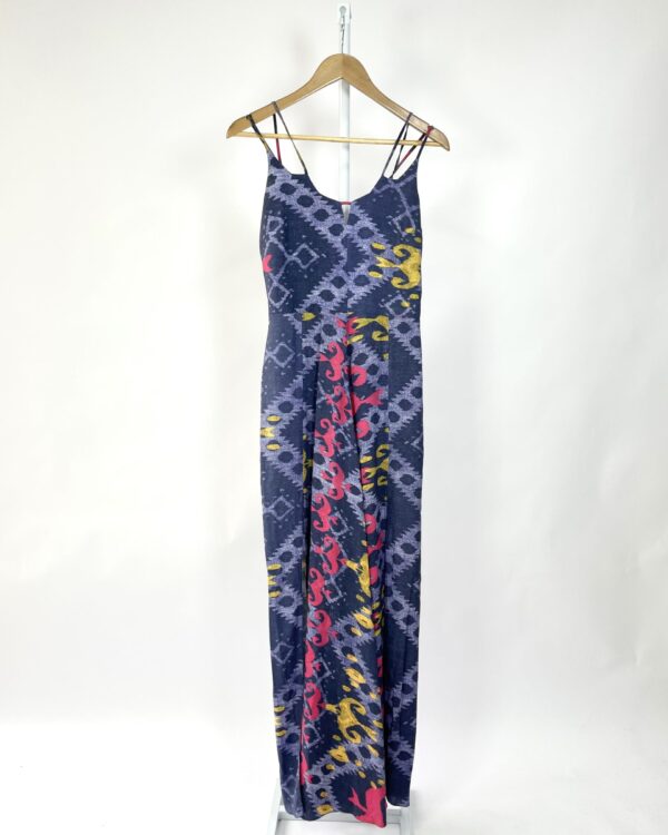 Vestido longo azul estampado DRESS TO - P - VENDIDO SISTEMA OTO