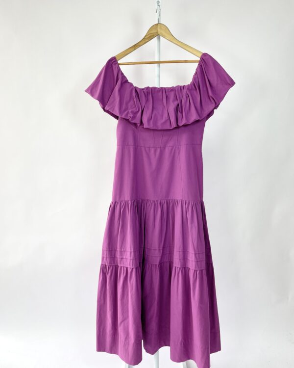 Vestido midi fucsia ombro a ombra AGILITA - 42 - VENDIDO SISTEMA OTO