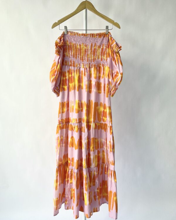 Vesido longo lilás e laranja DRESS TO - P - VENDIDO SISTEMA OTO