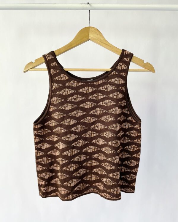 Blusa tricot marrom com estampa MARIA FILÓ - P - VENDIDO SISTEMA OTO