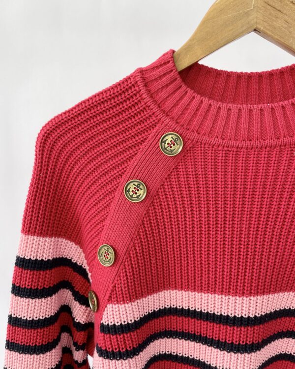 Blusa tricot vermelho e rosa NK - M