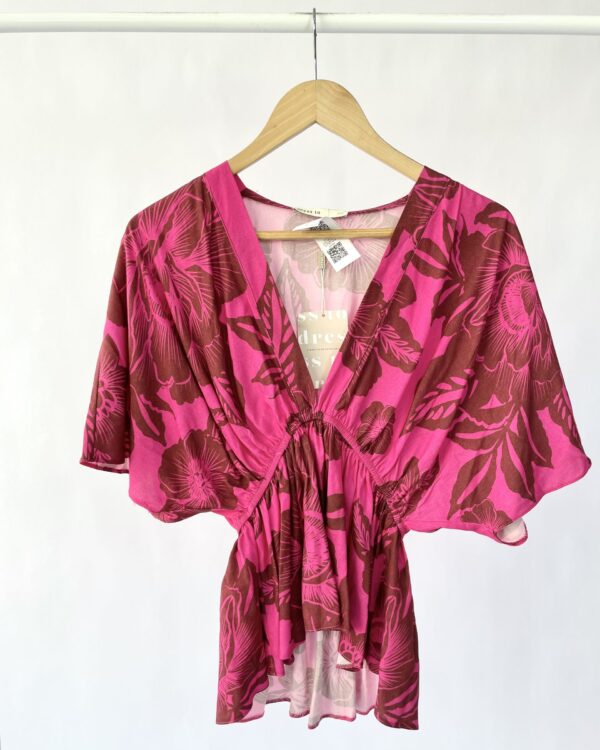 Blusa rosa com estamp DRESS TO - PP *nunca usado*- VENDIDO SISTEMA OTO