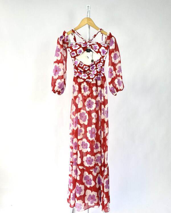 Vestido longo com estamo flores PATBO *nunca usado* - P - VENDIDO SISTEMA OTO