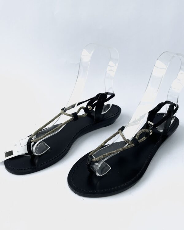 Rasteira preta com tira dourada LENNY NIEMEYER - 39 - VENDIDO SISTEMA OTO