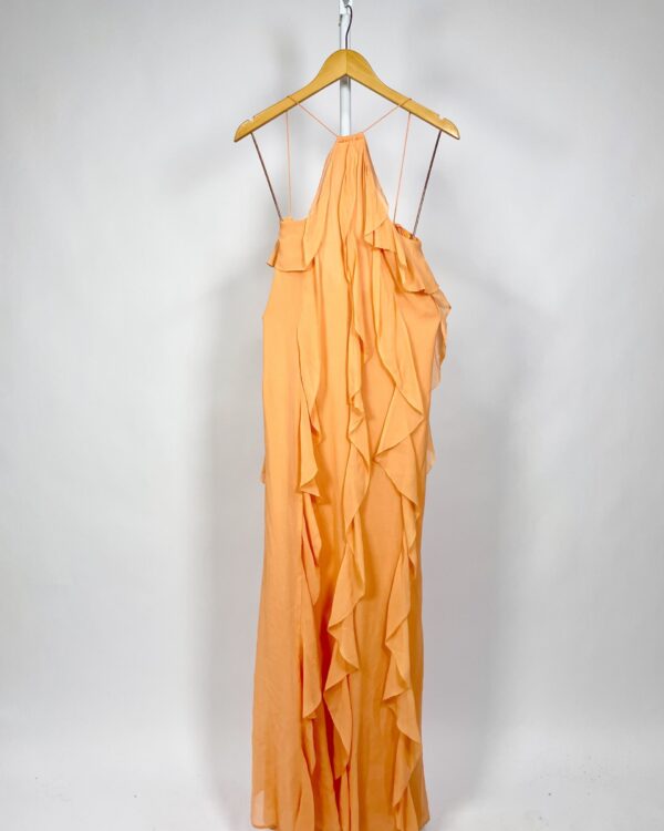 Vesrtido com babados laranja ANIMALE - 38