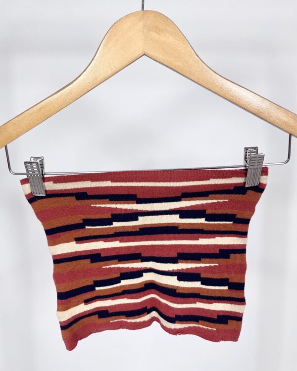 Cropped de tricot marrom com estamp DRESS TO - P - VENDIDO SIST OTO
