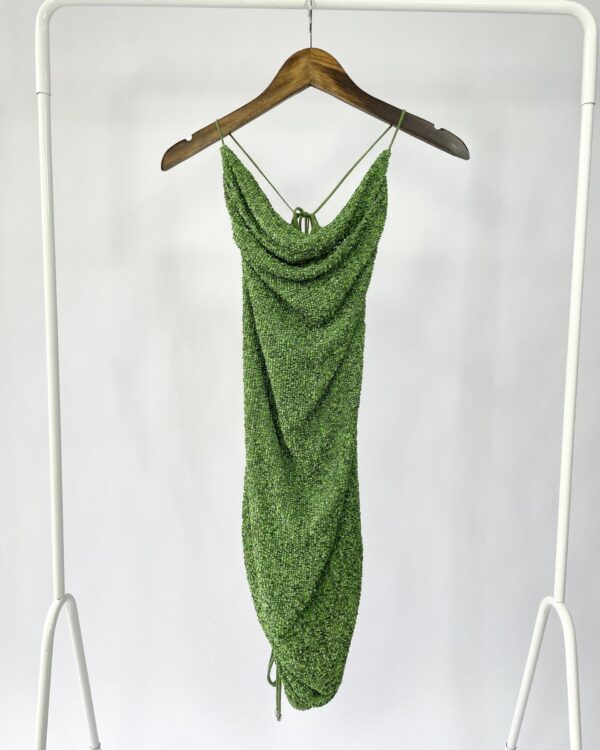 Vestido verde bordados GINGER - 38 - VENDIDO SISTEMA OTO