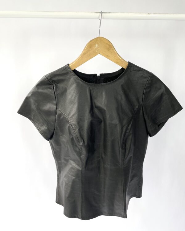 Blusa preta couro MCBENNET - P