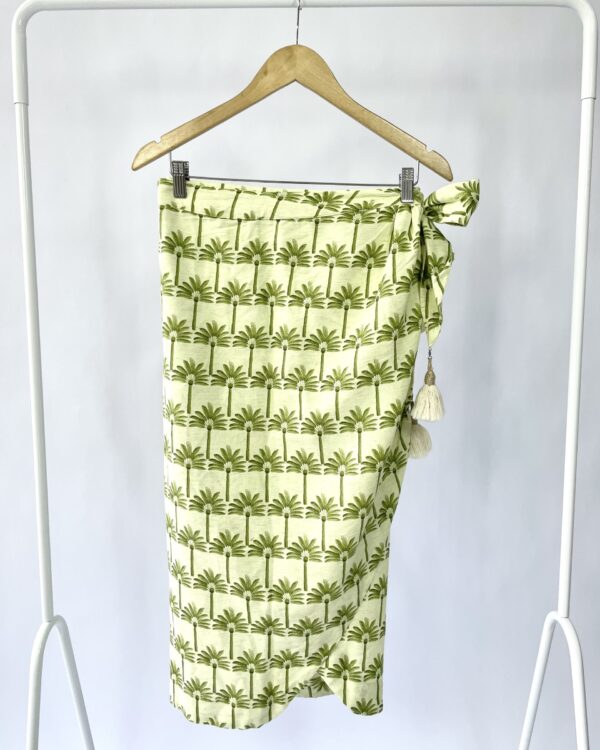 Saia verde com estampa ANPÔ - M - VENDIDO SISTEMA OTO