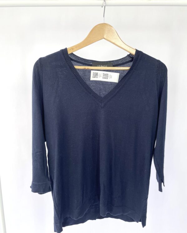 Blusa manga azul marinho gola v IORANE - P - VENDIDO SISTEMA OTO