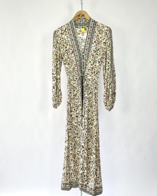 Vestido branco com estampa FARM - P - VENDIDO SISTEMA OTO