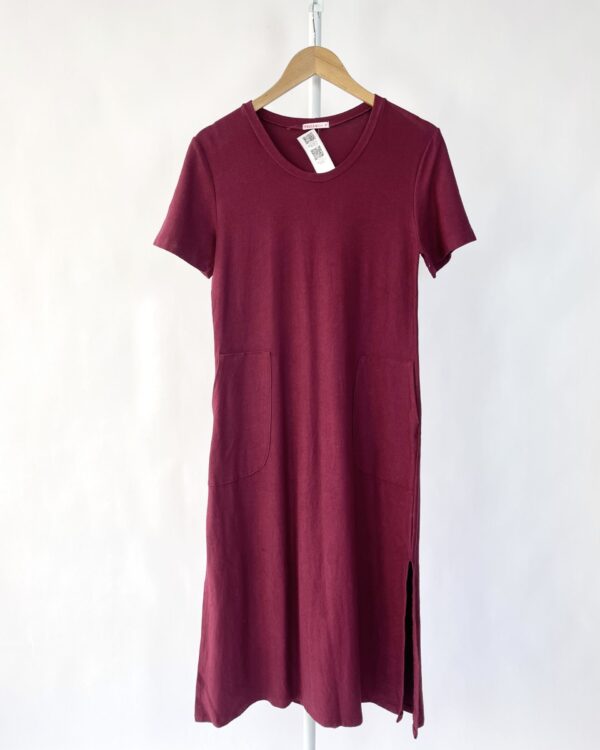 Vestido vinho malha BELEZA ROSA - G - VENDIDO SISTEMA OTO