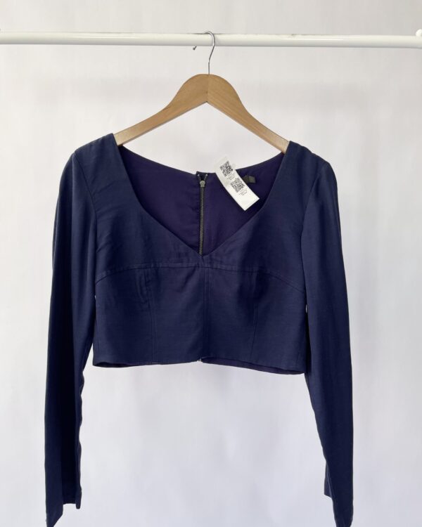 Blusa azul marinho ABRAND - 38 - VENDIDO SISTEMA OTO