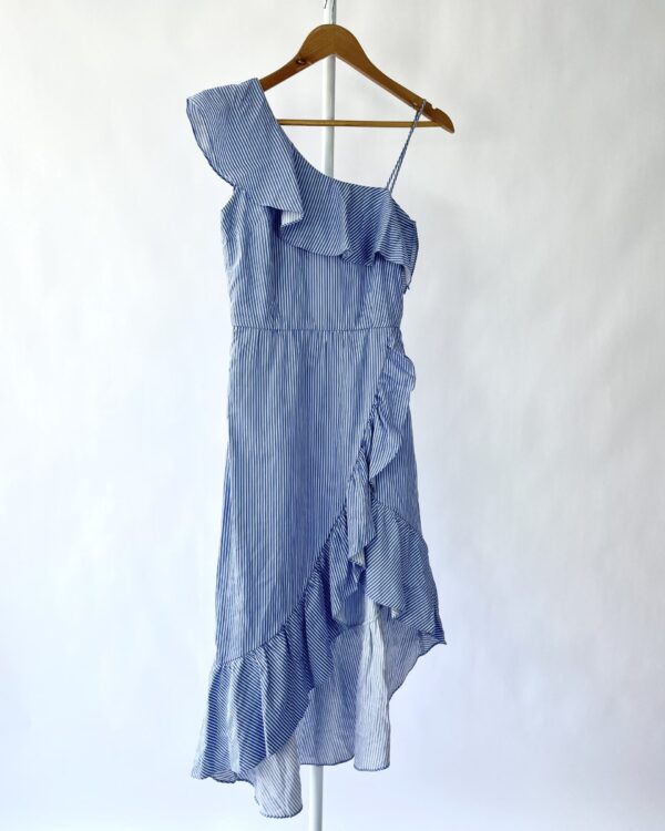 Vestido longo listras azuis EVA - 36