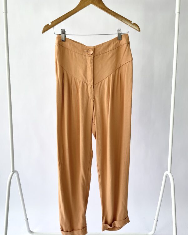 Calça bege com detalhe ABRAND - 38 - VENDIDO SISTEMA OTTO