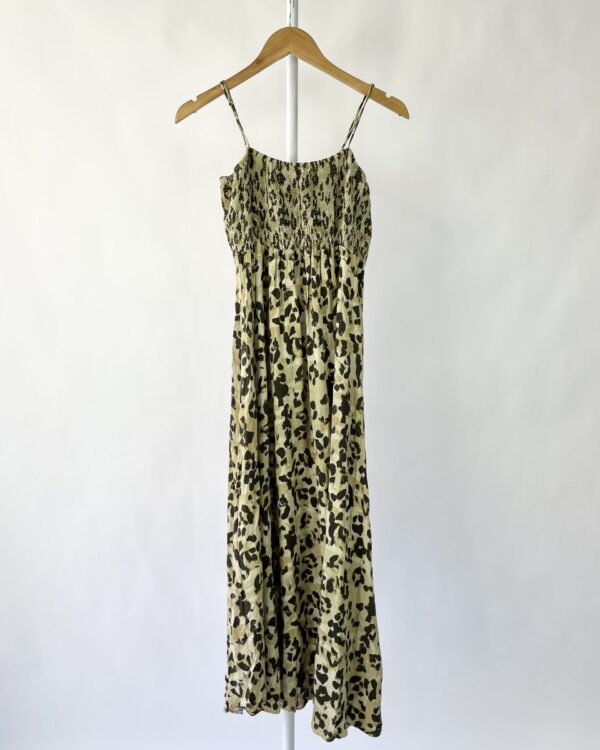 Vestido onça com lastex no busto ANIMALE - M - VENDIDO SIST OTO